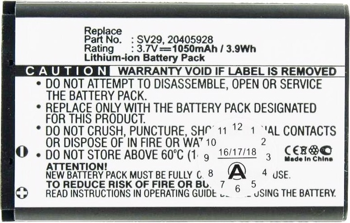 Actual product image AccuCell Mobile Phone Battery Swissvoice SV29 Battery 20405928