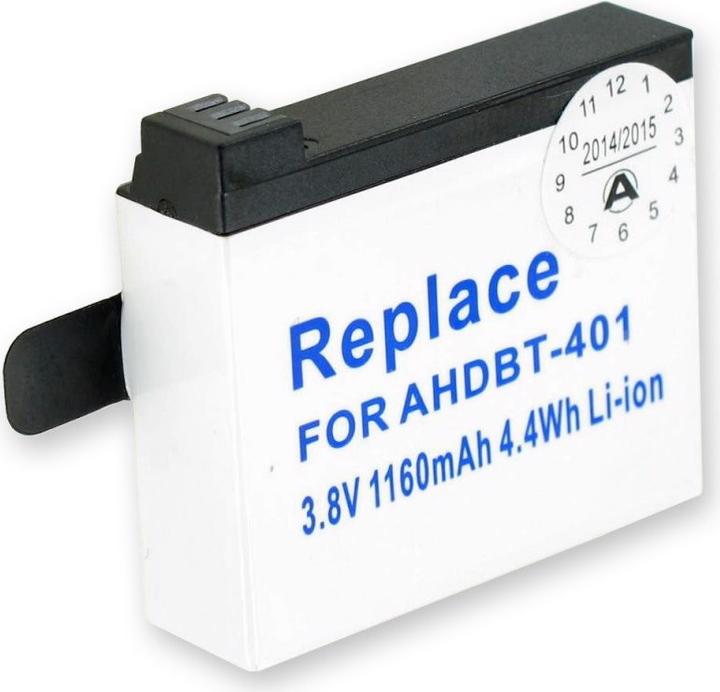 Actual product image GoPro Akku Hero 4 Akku AHDBT-401, BT-401 (Camera battery)