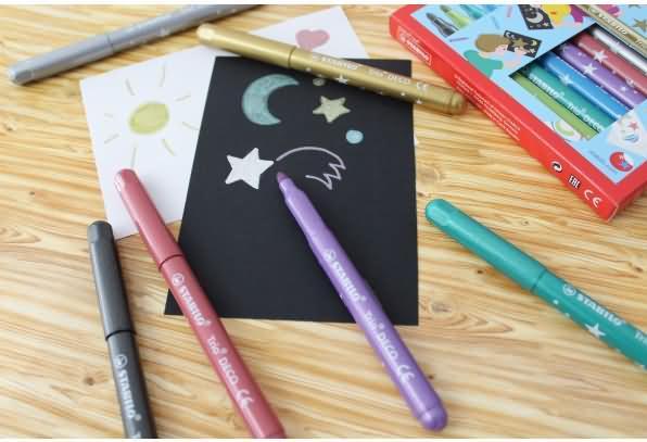 Actual product image STABILO Trio DECO Metallic Felt Tip Pen (8 x)
