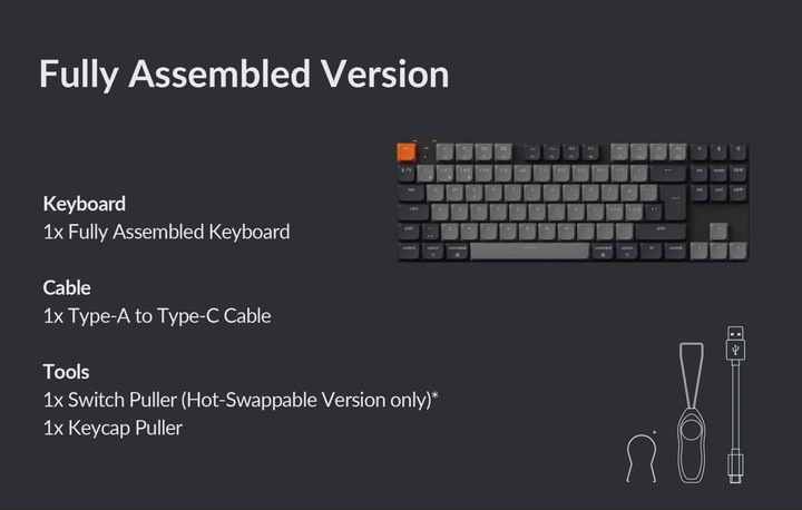 Produktbild Keychron K1 QMK (Version 6) (CH, Kabellos, Kabelgebunden)