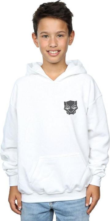 Produktbild Jungen Black Panther Schwarz auf Schwarz Brust Druck Hoodie (140, 146)