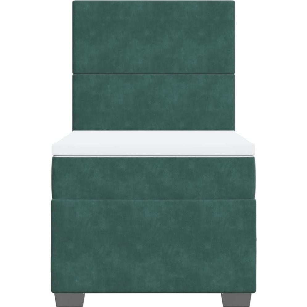 Thumbnail - VidaXL, Bett, Bo x springbett mit Matratze 80 x 200 cm Samt (80 x 200 cm)