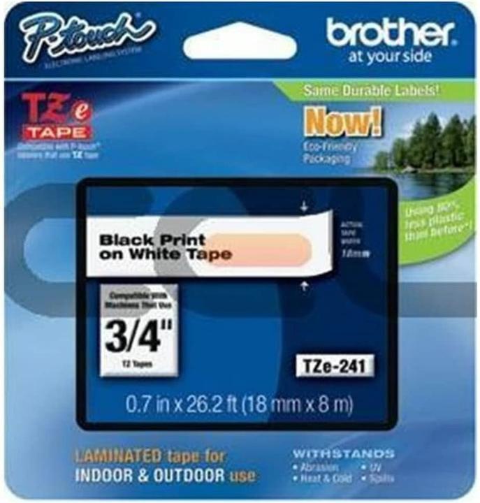 Produktbild Brother TZe-241CIV (1.80 cm, Schwarz, Weiss)
