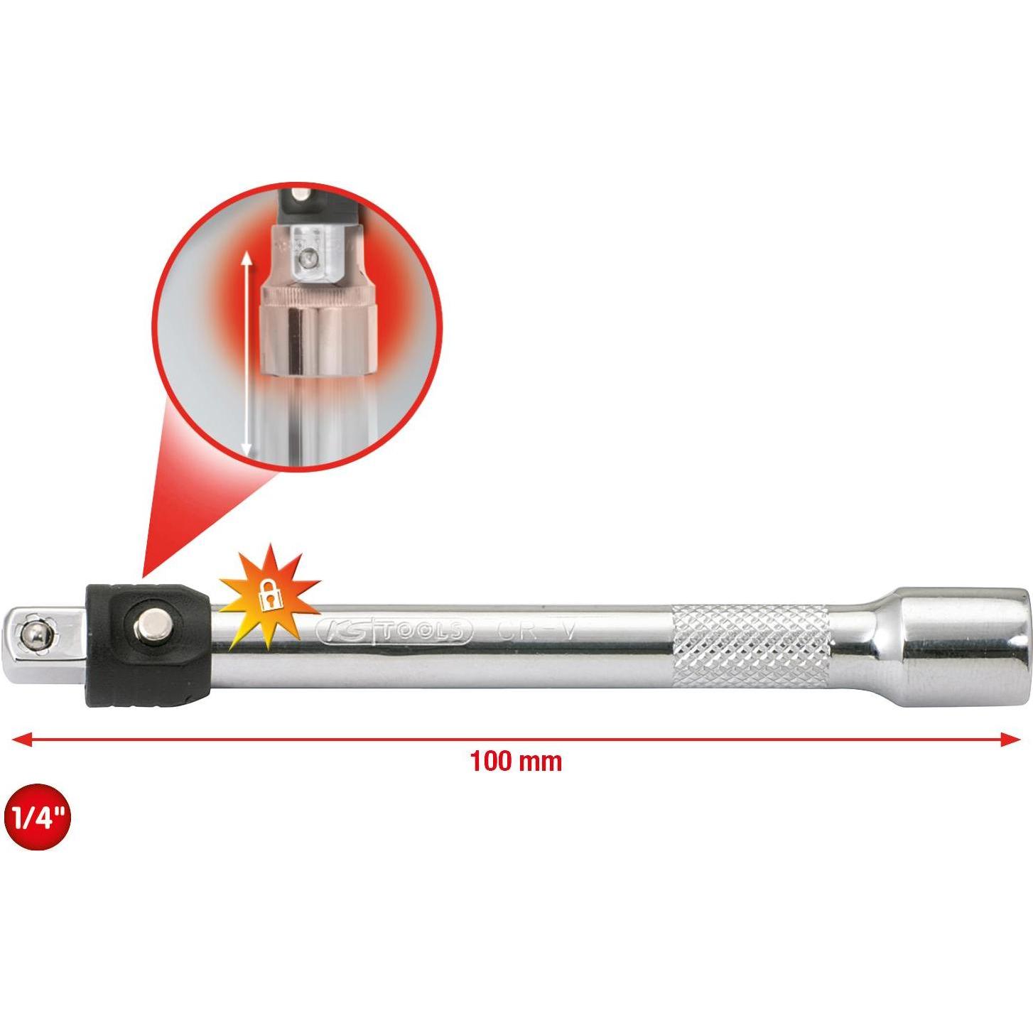 Thumbnail - KS Tools, Steckschlüssel + Stecknuss, 1/4" CHROMEplus Verlängerung