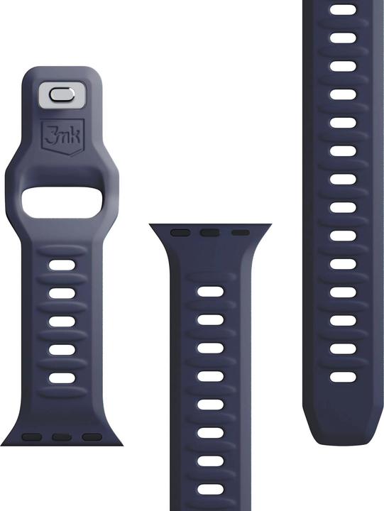 Produktbild 3MK Silicone Watch Strap szary/grey dla Apple Watch 42/44/45/49mm (Silikon, Edelstahl)