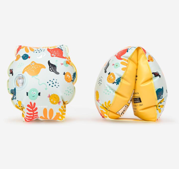 Nabaiji Schwimmflügel Kinder 11–30 kg - Allfish hellblau