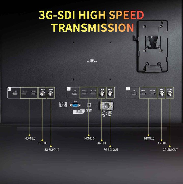 Actual product image Feelworld PS101 Triple 10.1 inch Vertical Display Monitor (10.10")