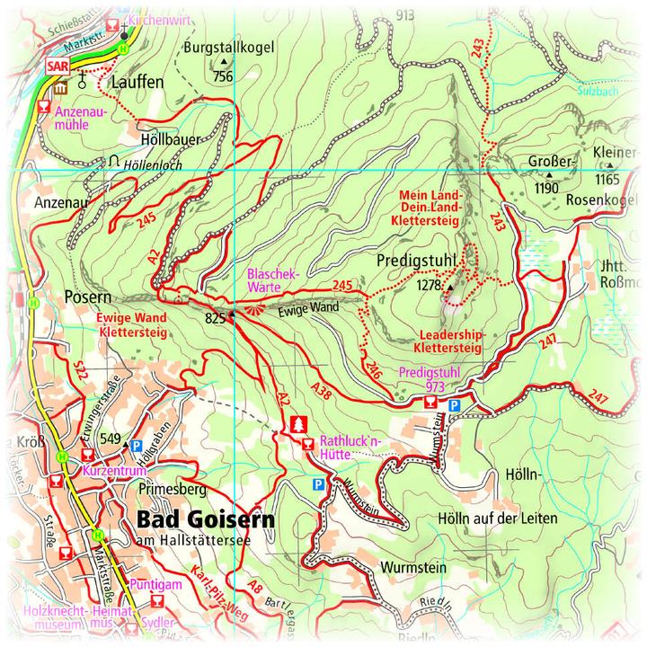 Produktbild Dachstein - Ausseerland. Bad Goisern, Hallstatt. Wander- und Radkarte 1 : 35 000 35000