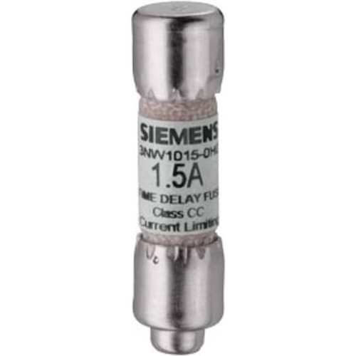 10x Siemens, Sicherung, SENTRON Zylindersicherungseinsatz Class CC 25 A träge Un AC (Zylindersicherung, 25 A, Träge)