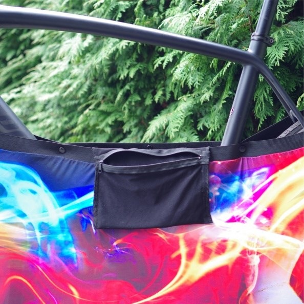 Actual product image Flexyjoy Flexible bike cover with storage case, black and white, FJB768