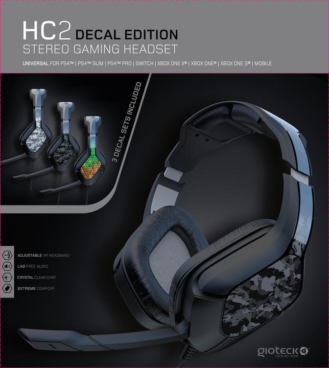 Actual product image Gioteck Headset HC2 cableg.PS4,Xbox One,Nint.Swi.,PC,3.5mm B (Cable)