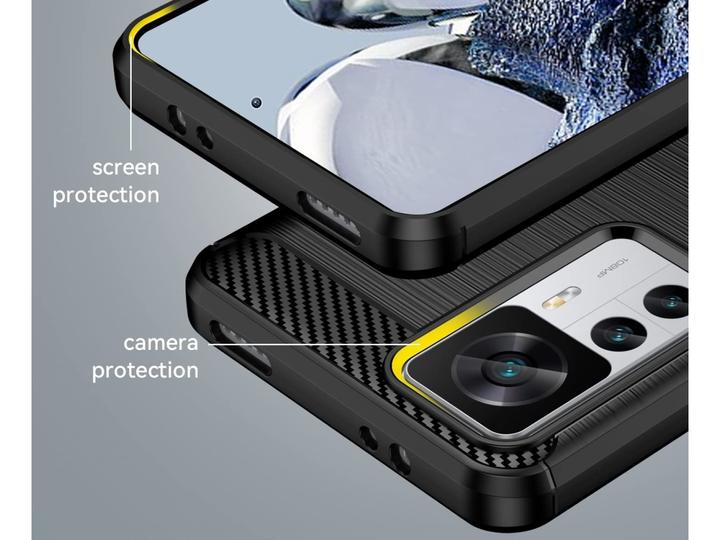 Produktbild Screenguard Xiaomi 12T Hülle Carbon Brushed Soft TPU (Xiaomi 12T)