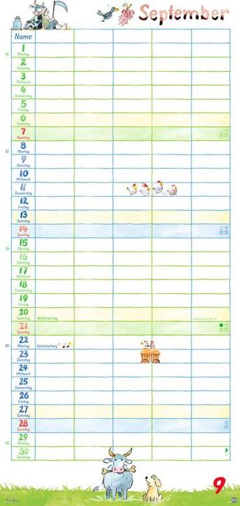 Actual product image Heye Familienplaner (21 x 45 cm)