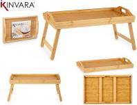 Immagine prodotto Kinvara vassoio in bambù con gambe pieghevoli 50x30x21cm