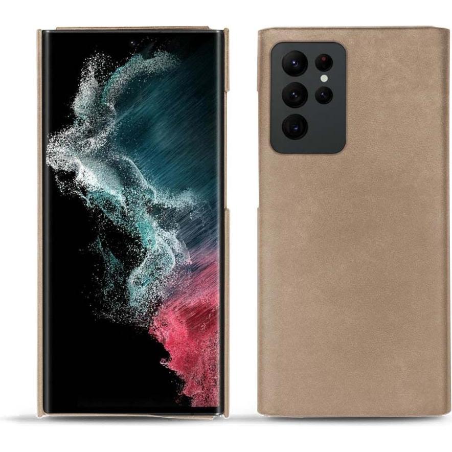 Noreve Lederschutzhülle (Samsung Galaxy S22 Ultra), Smartphone Hülle, Beige