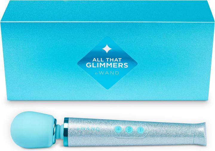 Actual product image Le Wand Petite All That Glimmers Rechargeable Vibrating Massager Blue