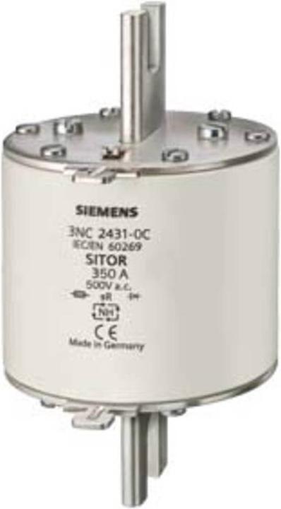 Actual product image Siemens SITOR fuse link slotted blade contacts NH A (350 A)
