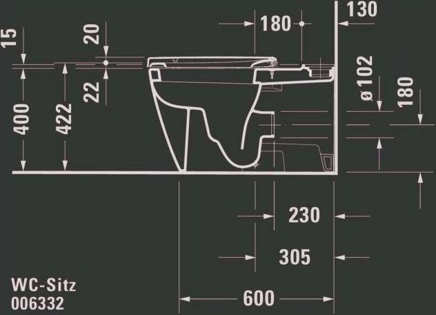 Produktbild Duravit WC-Sitz ohne Absenkautomatik, verlängert weiss