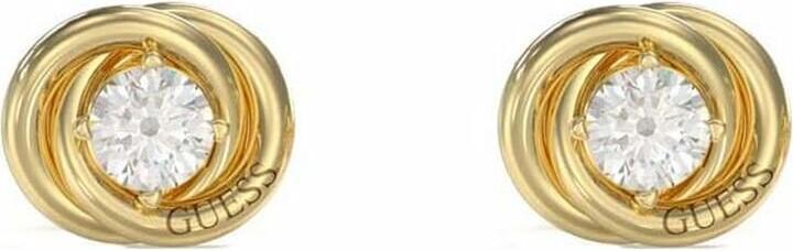 Actual product image Guess Fashion gold-plated earrings with zircon Perfect JUBE04065JWYGT/U (Surgical steel)