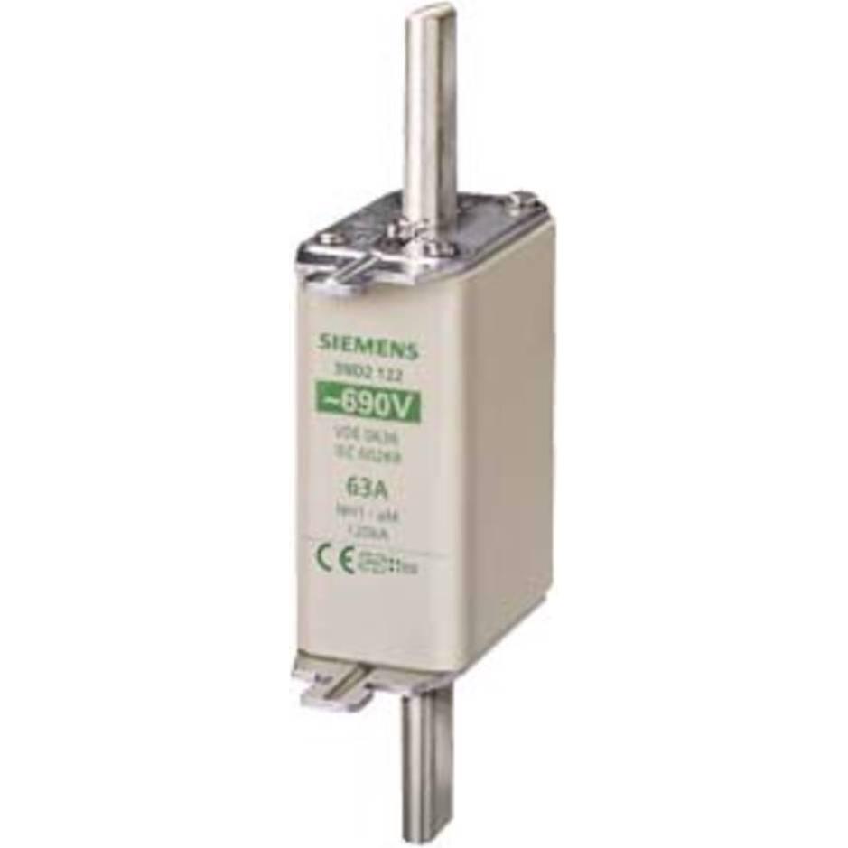 3x Siemens, Sicherung, NHSicherungseinsatz NH1 A aM Un AC Un DC (Diazed-Sicherung, 250 A, Träge)
