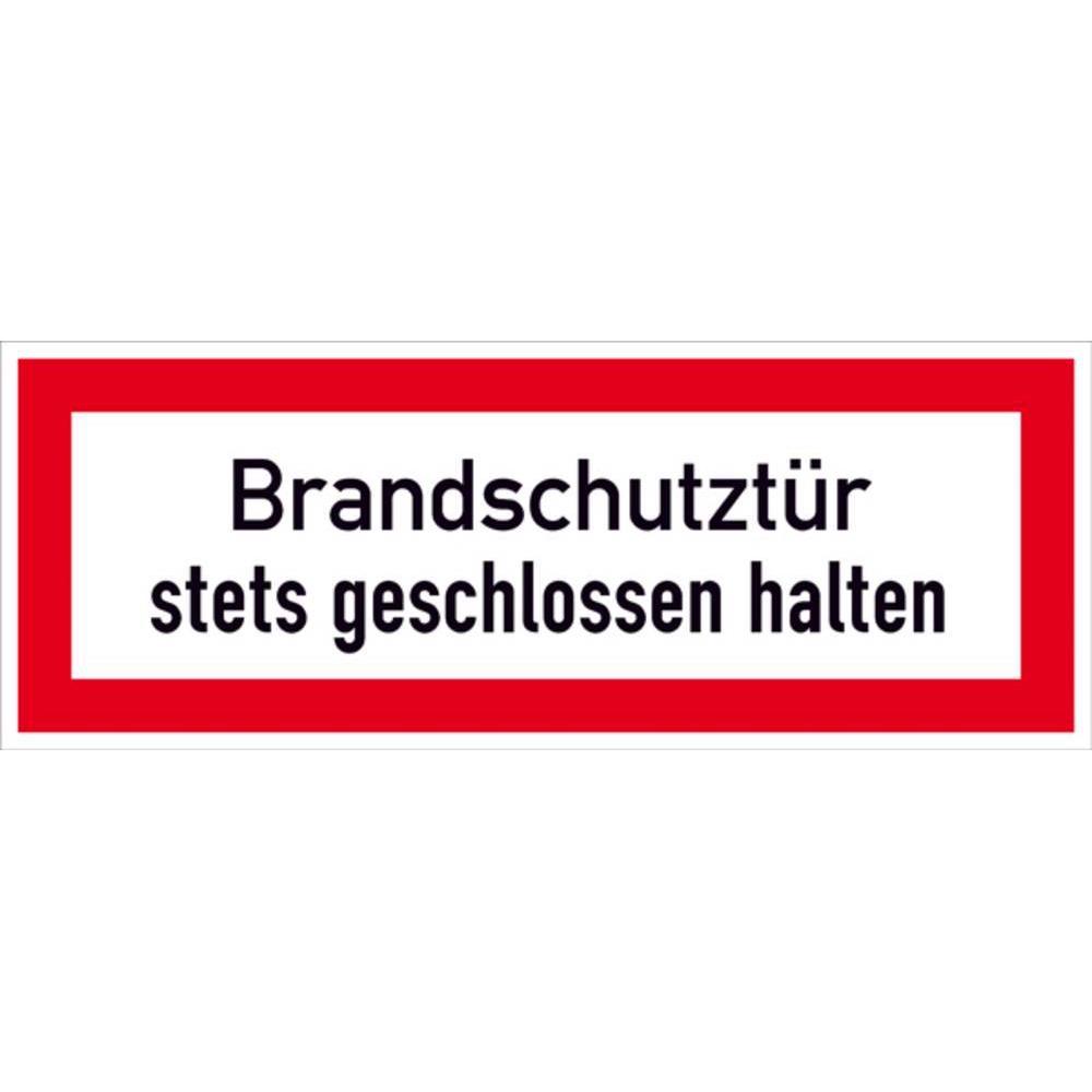 SafetyMarking, Sicherheitskennzeichnung, Hinweisschild für die Feuerwehr Brandschutztür stets geschlossen halten 29.