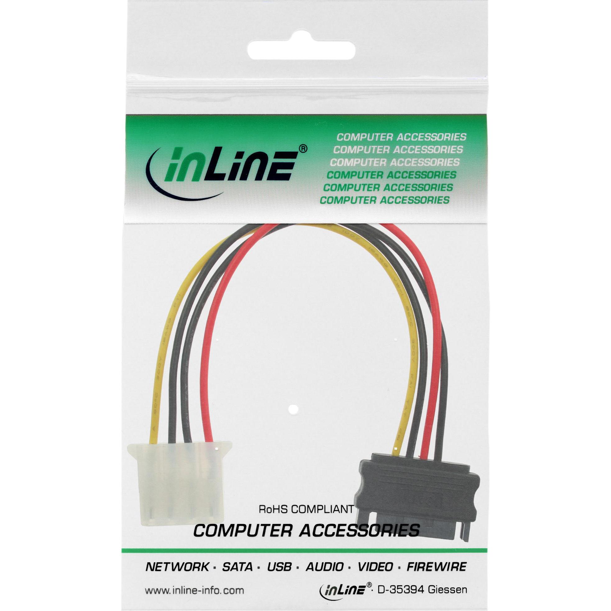 Thumbnail - InLine SATA Stromadapterkabel, Interne Kabel (PC)