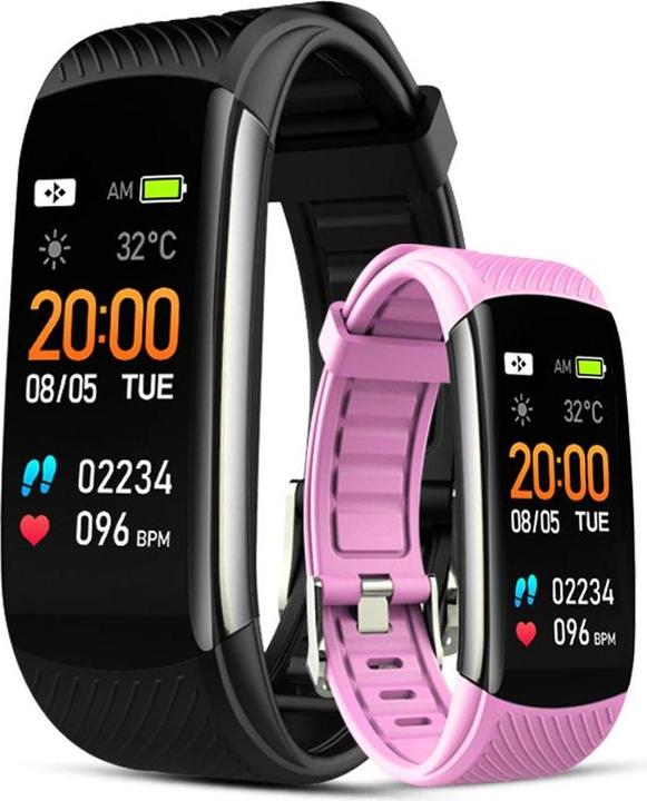Produktbild Giewont Fit&GO Duo GW200-4 Smartband – Schwarz + Think Pink Armband (3G)
