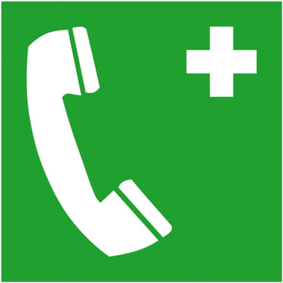 SafetyMarking, Sicherheitskennzeichnung, ErsteHilfeSchild Notruftelefon