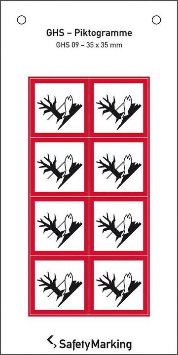Actual product image SafetyMarking GHS hazard pictogram Symbol 09 Environment 3.