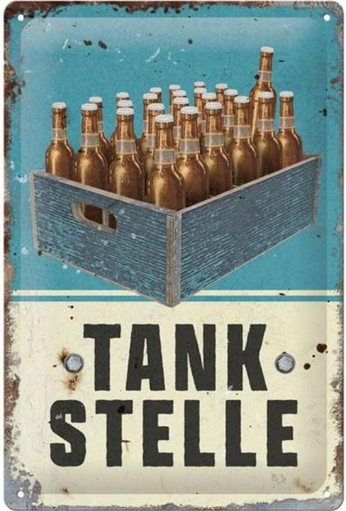 Nostalgic-Art Merchandising Petrol station sign beer 20 x 30 cm, metal