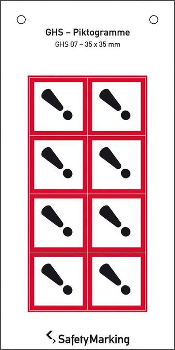 Actual product image SafetyMarking GHSDanger pictogramSymbol07Exclamation mark3.