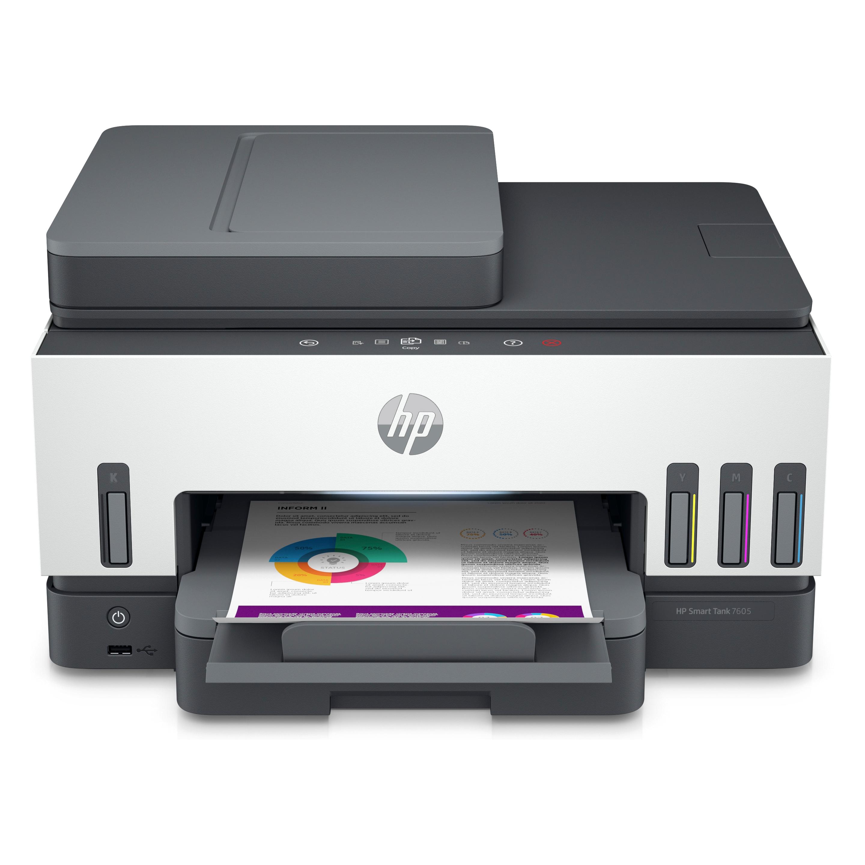 HP Smart Tank 7605 (Tintentank, Farbe), Drucker, Grau