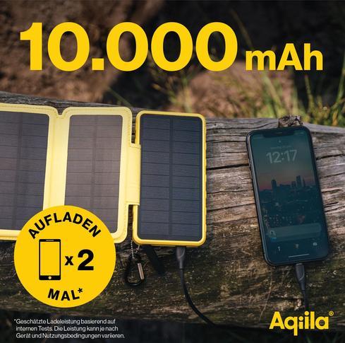 Produktbild Aqiila Powerbird BS10 - solar powerbank 10000 mAh (10000 mAh, 6 W, 37 Wh)