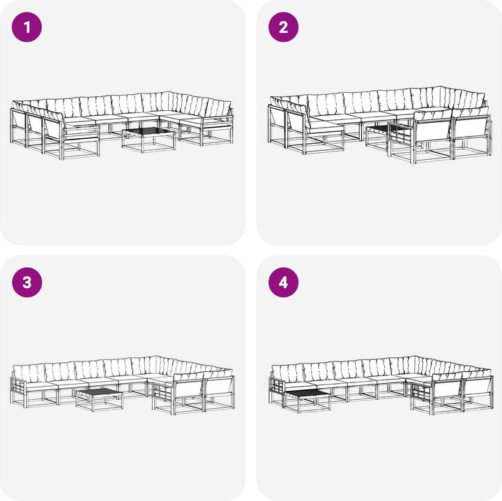 Produktbild vidaXL Outdoor-Sofa