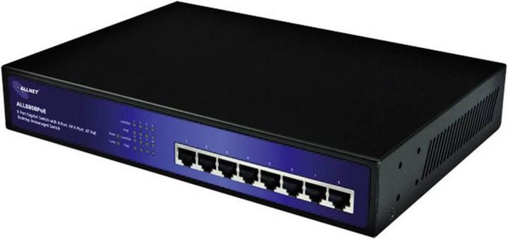 Produktbild Allnet Port Gigabit Full PoE Switch ohne Lüfter (8 Ports)