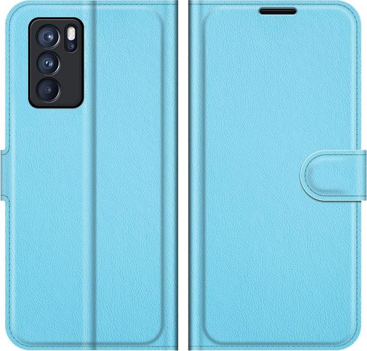 Actual product image Cover-Discount OPPO Reno6 Pro - leather case cover light blue (Oppo Reno 6 Pro 5G)
