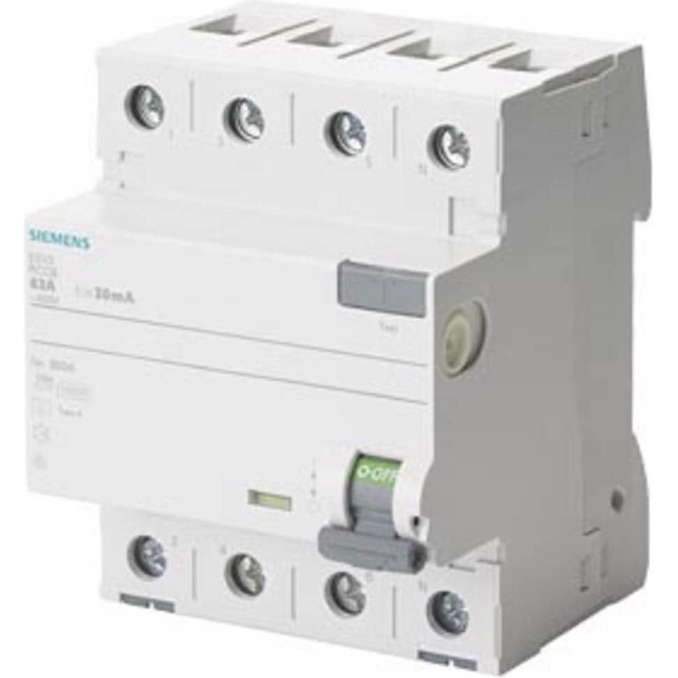 Siemens, Schutzschalter, FISchutzschalter Typ A A 30 mA Un AC