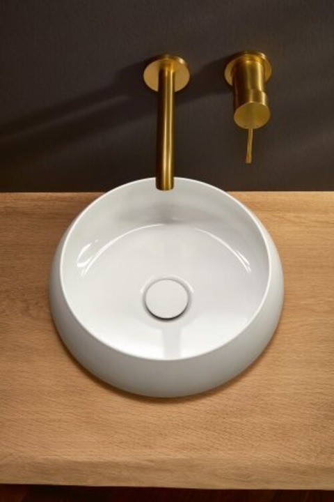Actual product image Bette BetteCraft Countertop wash basin, 350 x 350 mm, A240, without tap hole (350 mm, 350 mm)