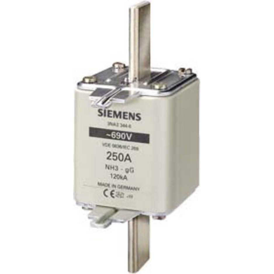 3x Siemens, Sicherung, NHSicherungseinsatz NH A gG Un AC Un DC (Diazed-Sicherung, 400 A)