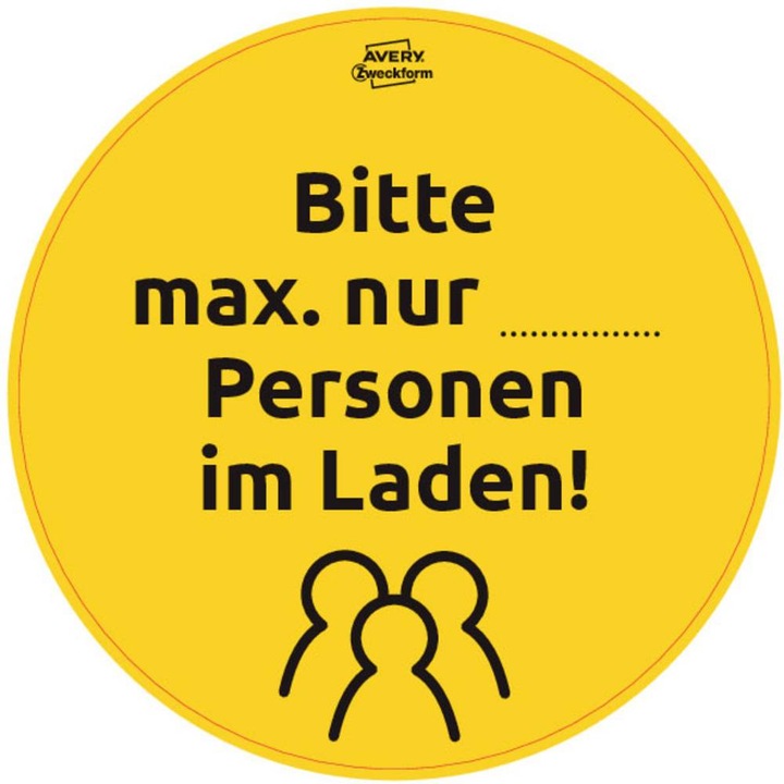 Produktbild Avery Hinweis-Etiketten Set Ø 200 mm, 12 Blatt