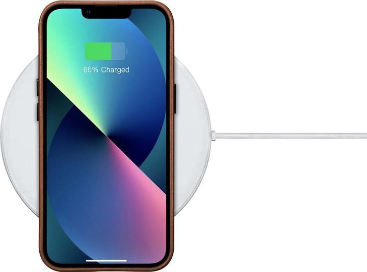 Actual product image iCarer Oil Wax Premium Leather Case iPhone 14 Plus Magnetic Leather Case with MagSafe Brown (WMI1422 (Apple iPhone 14 Plus)