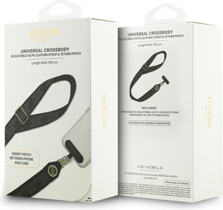 Produktbild Guess Universal lanyard CBDY 4G Tether Patch Strass Metal Logo black