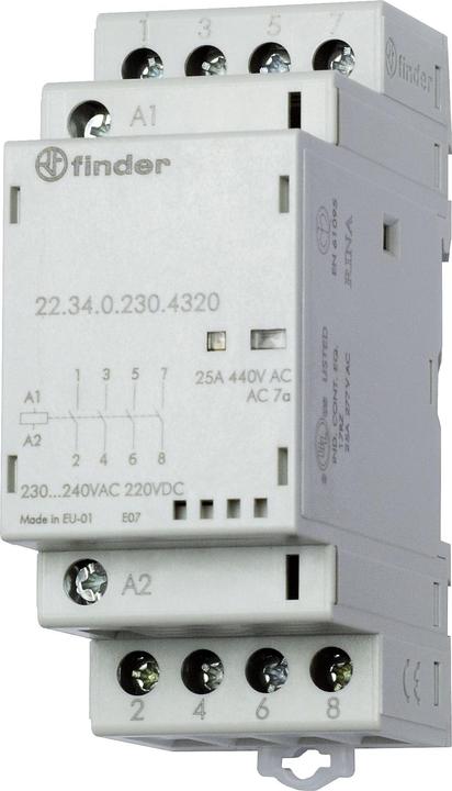 Productafbeelding Finder Schakelaars Serie 22 4x 25A 24V, Versie: Schakelaar
