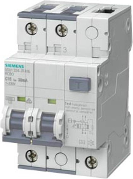 Actual product image Siemens Residual current circuit breaker kA 2P Type A 30 mA BChar A Un AC