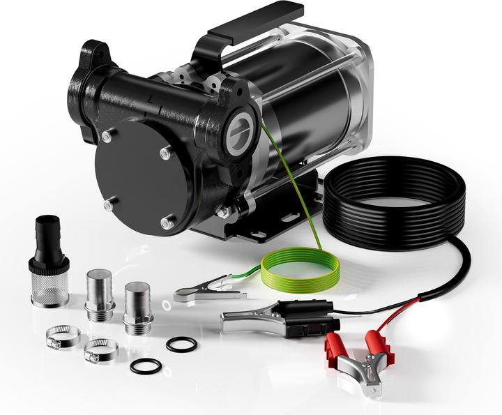 Actual product image Wiltec Transferpumpe 12V 180W Kraftstoffpumpe 57l/min Förderpumpe Diesel/Benzin