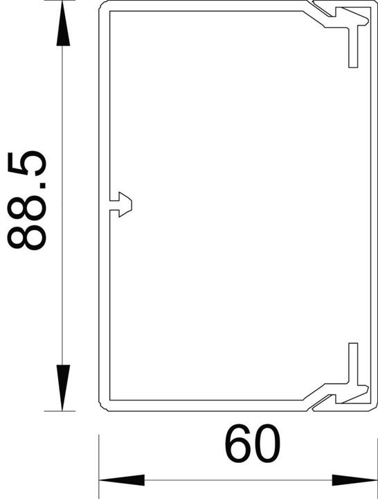 Produktbild OBO Bettermann OBO Wandund Deckenkanal WDK reinweiss (Kabelkanal, 200 cm)