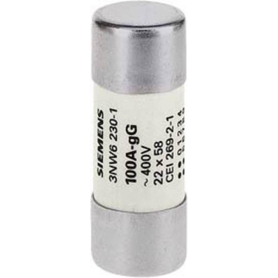 10x Siemens, Sicherung, SENTRON Zylindersicherungseinsatz A gG Un AC (Zylindersicherung, 50 A)