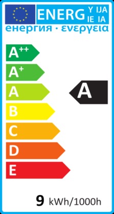 Energie-Label Ledon LED-NV-Lampe MR16 8W GU5.3 60° 540lm 2700K Niedervoltlampe, RA80, Ersatz f. 46W Lebensdauer 25 Jahre (GU5.3, 8 W, 600 lm, 1 x, A)