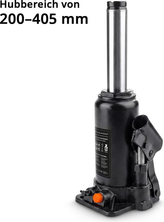 Produktbild Stahlwerk Hydraulikheber 6 Tonnen Hubkraft 200-405 mm Stempelwagenheber Autoheber Wagenheber
