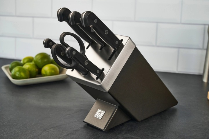 Produktbild Zwilling 1002455 Gourmet Selbstschärfender Messerblock 7 teilig, grau